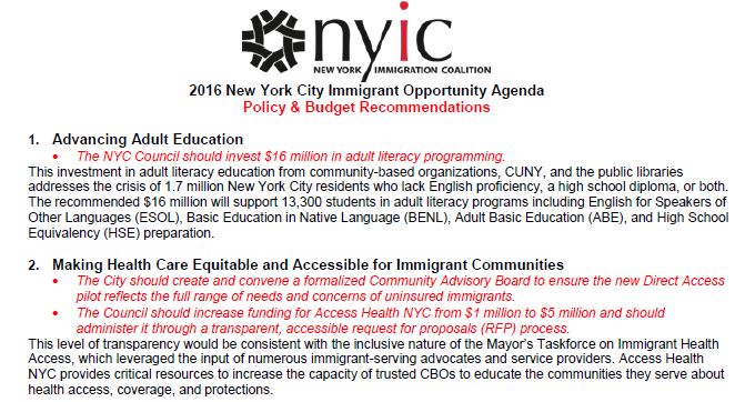 City Legislative and Policy Priorities 2016